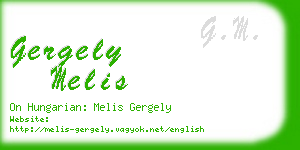 gergely melis business card